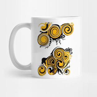 Golden black abstract Mug